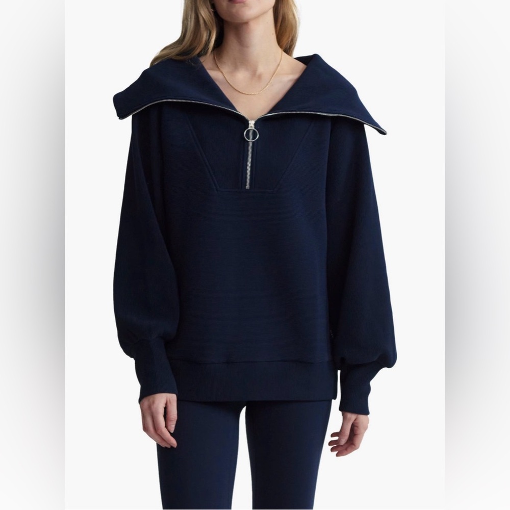 Varley Midnight Blue Zip-Up Pullover